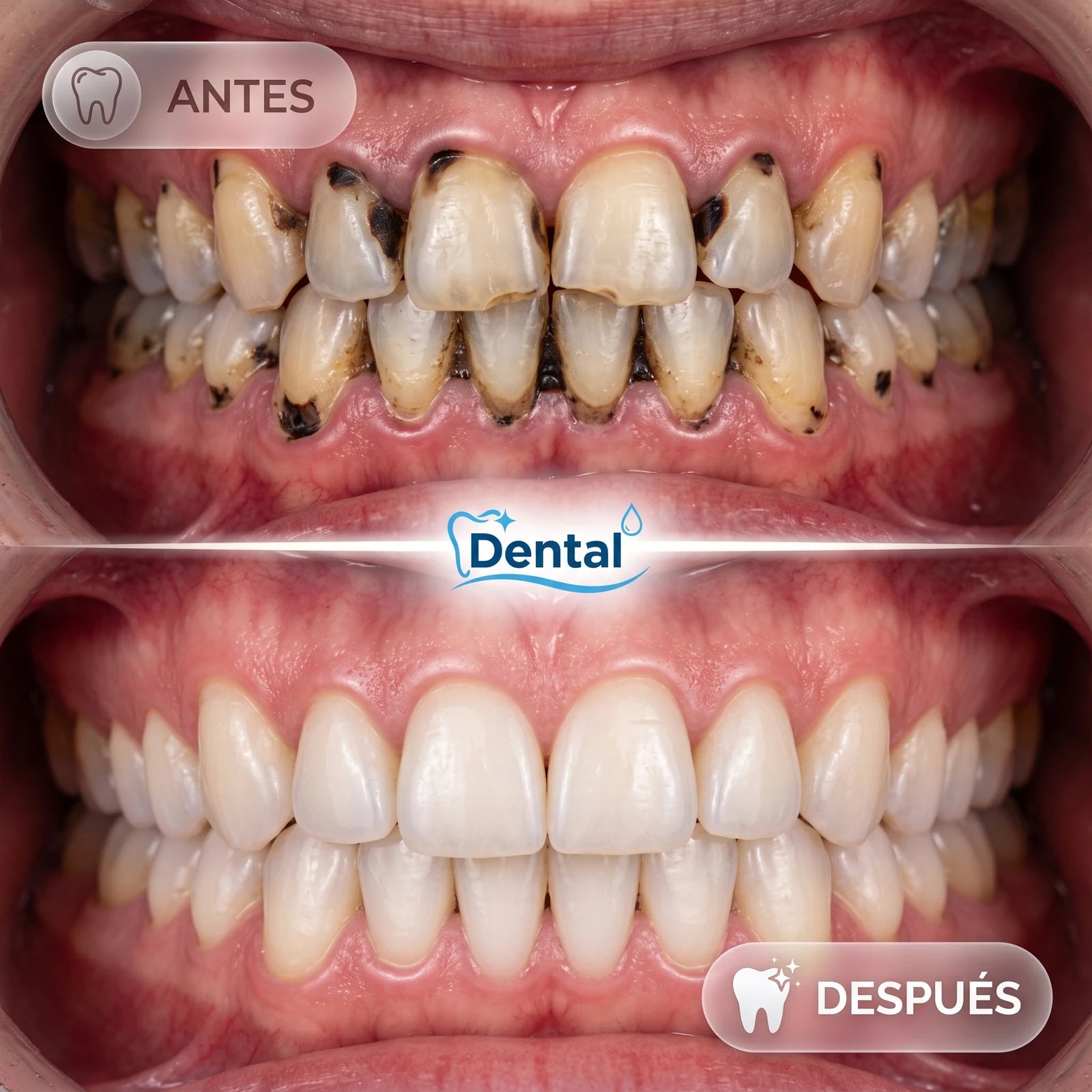 Antes y después de ocho semanas de uso
