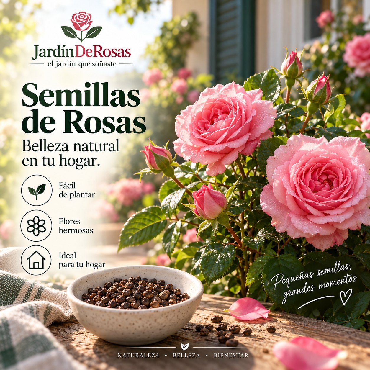 Semillas de Rosas Trepadoras · JardínDeRosas