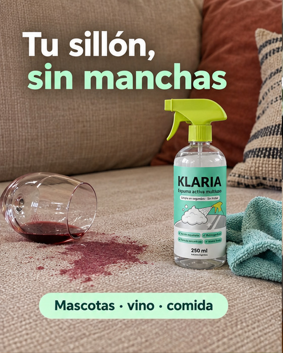 KLARIA Espuma Activa · Sillón y tapizado · 250 ml