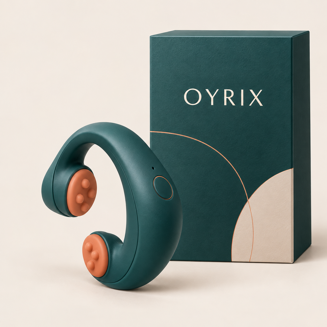 OYRIX — masajeador para tinnitus con electroestimulación y calor