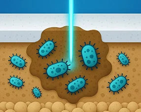 Ataca las bacterias escondidas debajo de la superficie